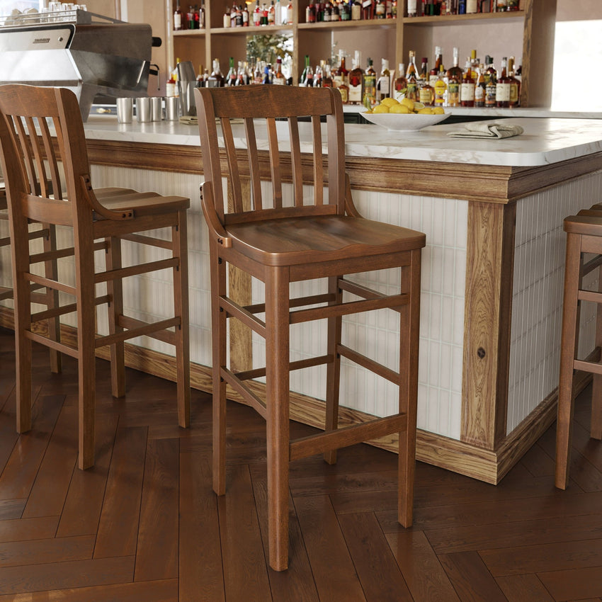 HERCULES Series Restaurant Barstool School House Back by Flash Furniture - SchoolOutlet