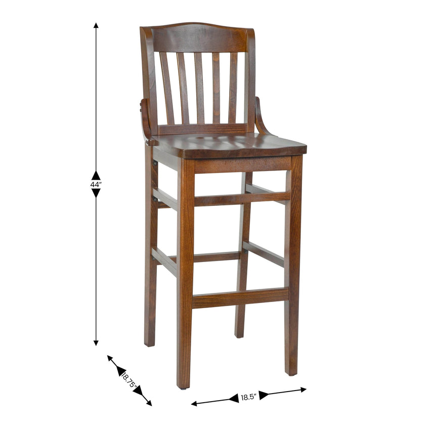 HERCULES Series Restaurant Barstool School House Back by Flash Furniture - SchoolOutlet