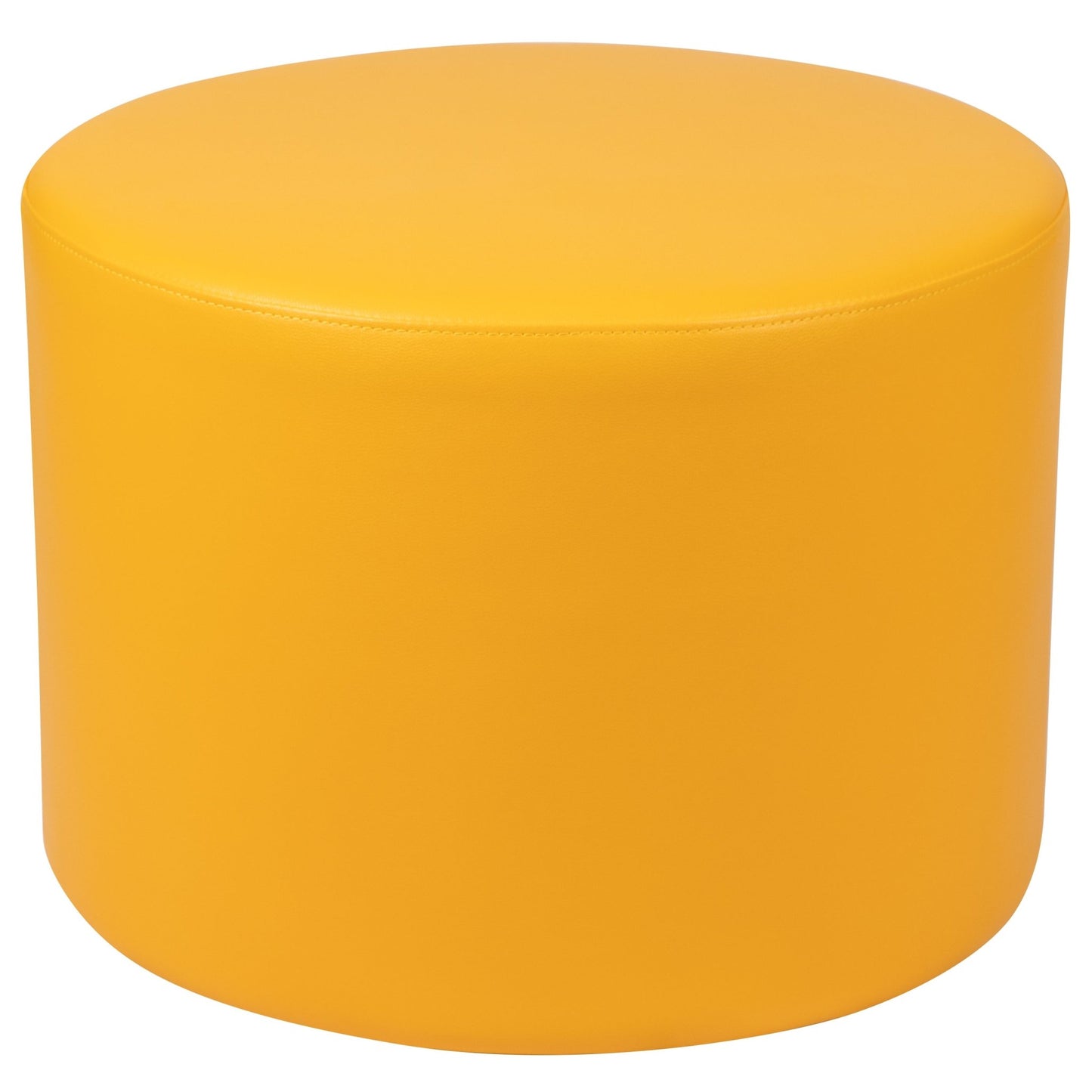 Flash Furniture Nicholas Large Soft Seating Flexible Round for Classrooms and Common Spaces - Yellow (18"H x 24"Diameter) - SchoolOutlet