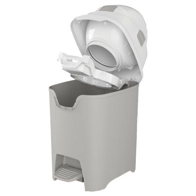 Foundations - Premium Hands-Free Small Diaper Pail- Gray (FOU-9620057)
