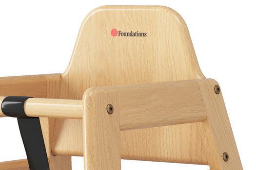 Foundations - NeatSeat™ Hardwood Food - Service High Chair (FOU - 4522XXX) - SchoolOutlet