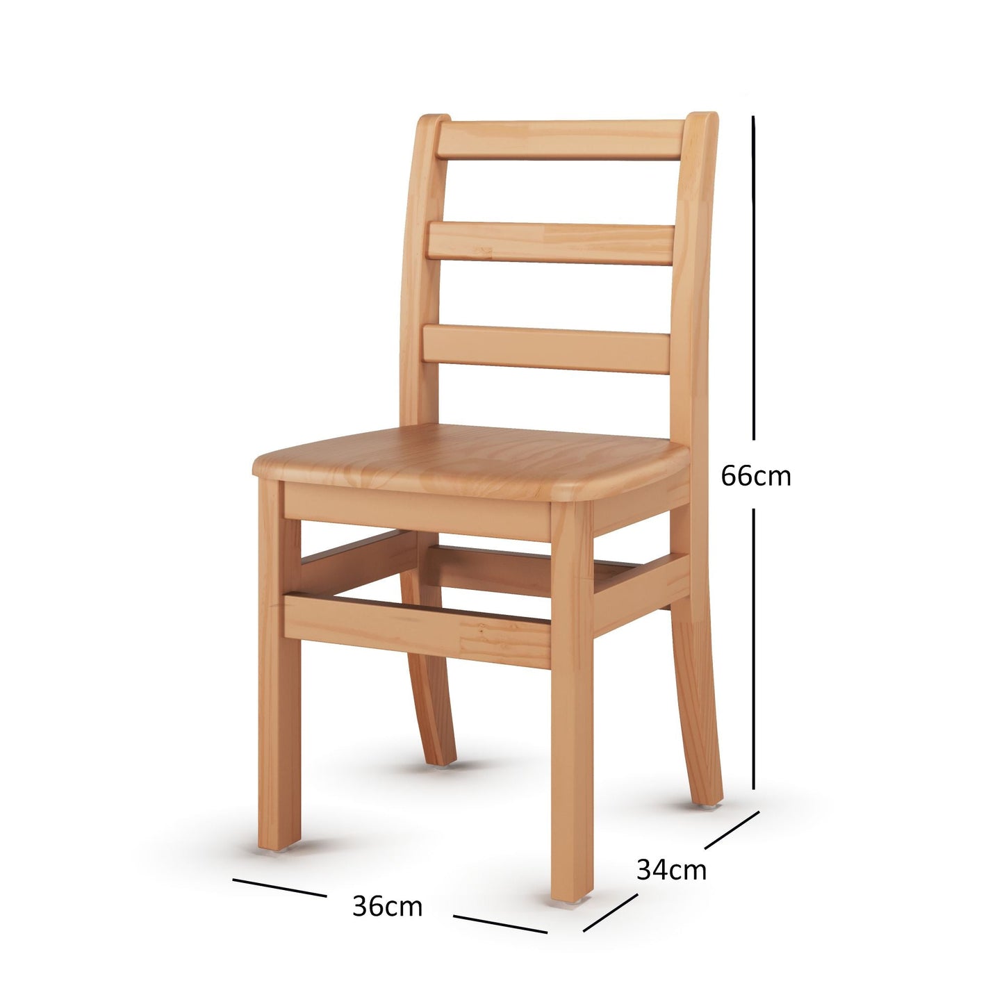 Foundations - Little Scholars Kids Wooden Chair - 14" Seat Height - Set of 2 (FOU - 5014047) - SchoolOutlet
