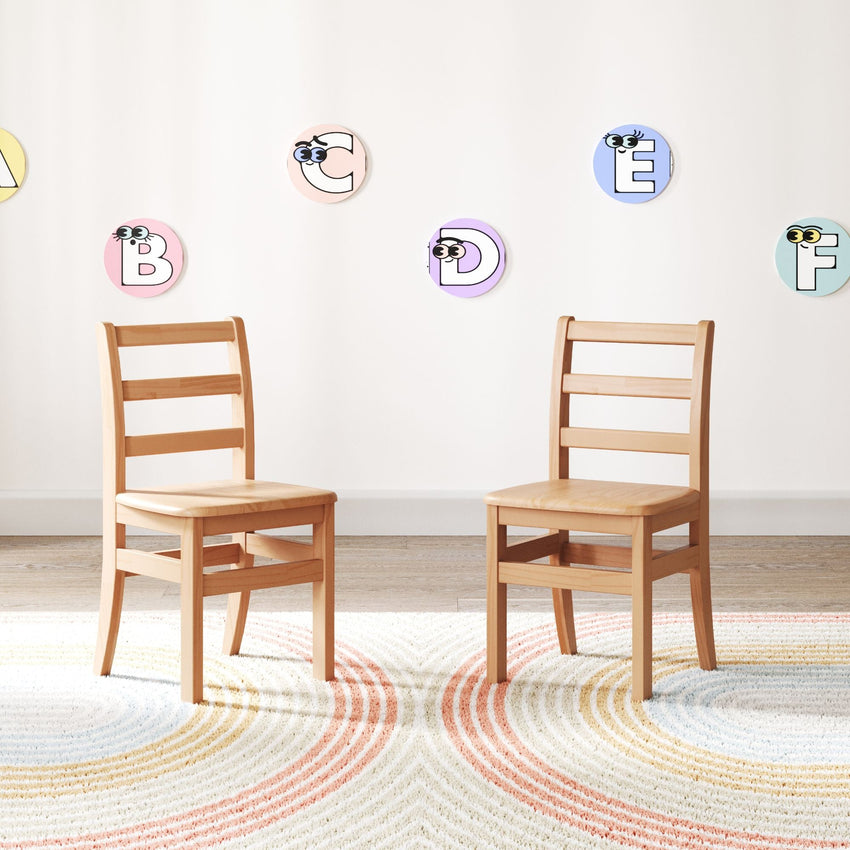 Foundations - Little Scholars Kids Wooden Chair - 14" Seat Height - Set of 2 (FOU - 5014047) - SchoolOutlet