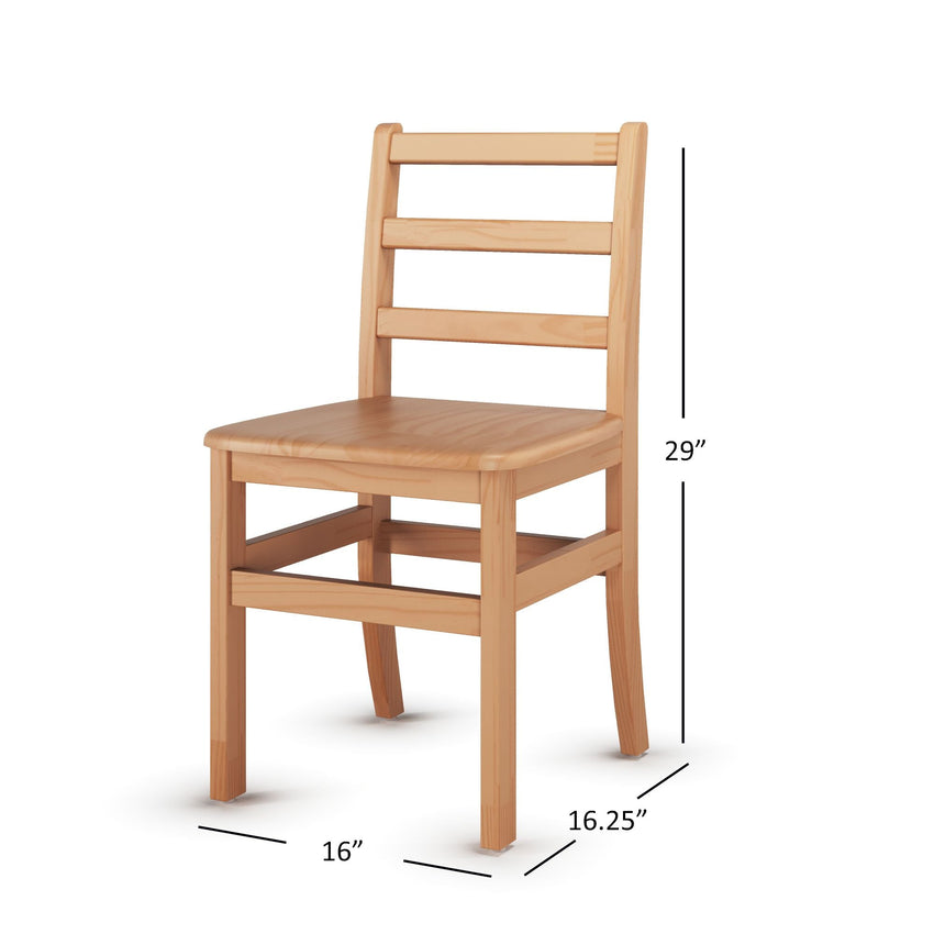 Foundations - Little Scholars Kids Wooden Chair - 16" Seat Height - Set of 2 (FOU - 5016047) - SchoolOutlet