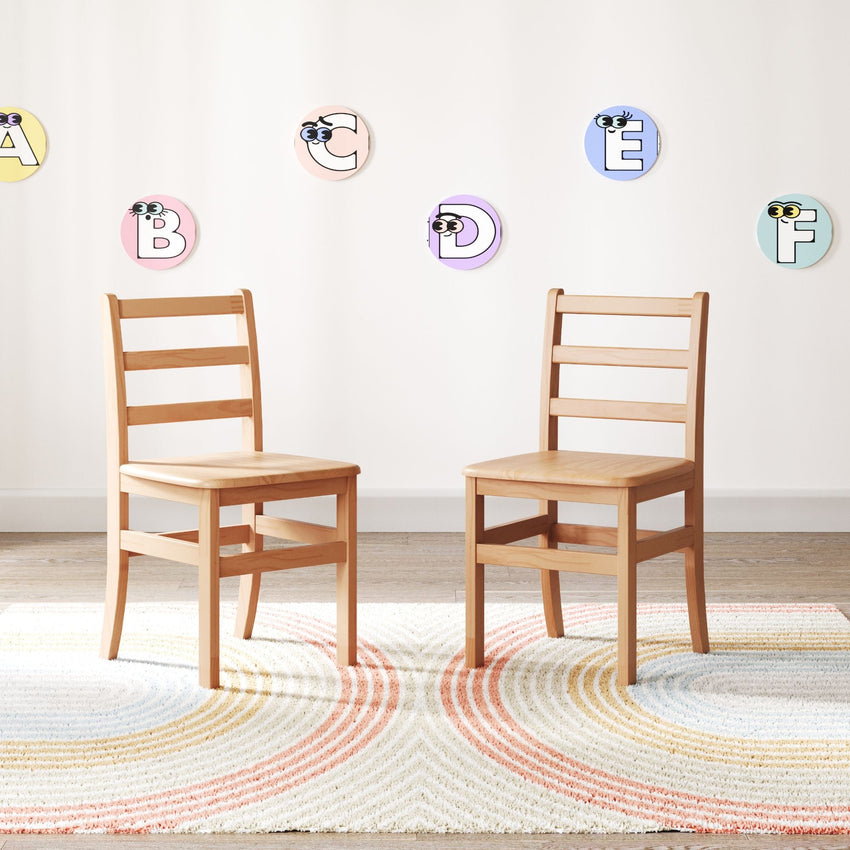 Foundations - Little Scholars Kids Wooden Chair - 16" Seat Height - Set of 2 (FOU - 5016047) - SchoolOutlet