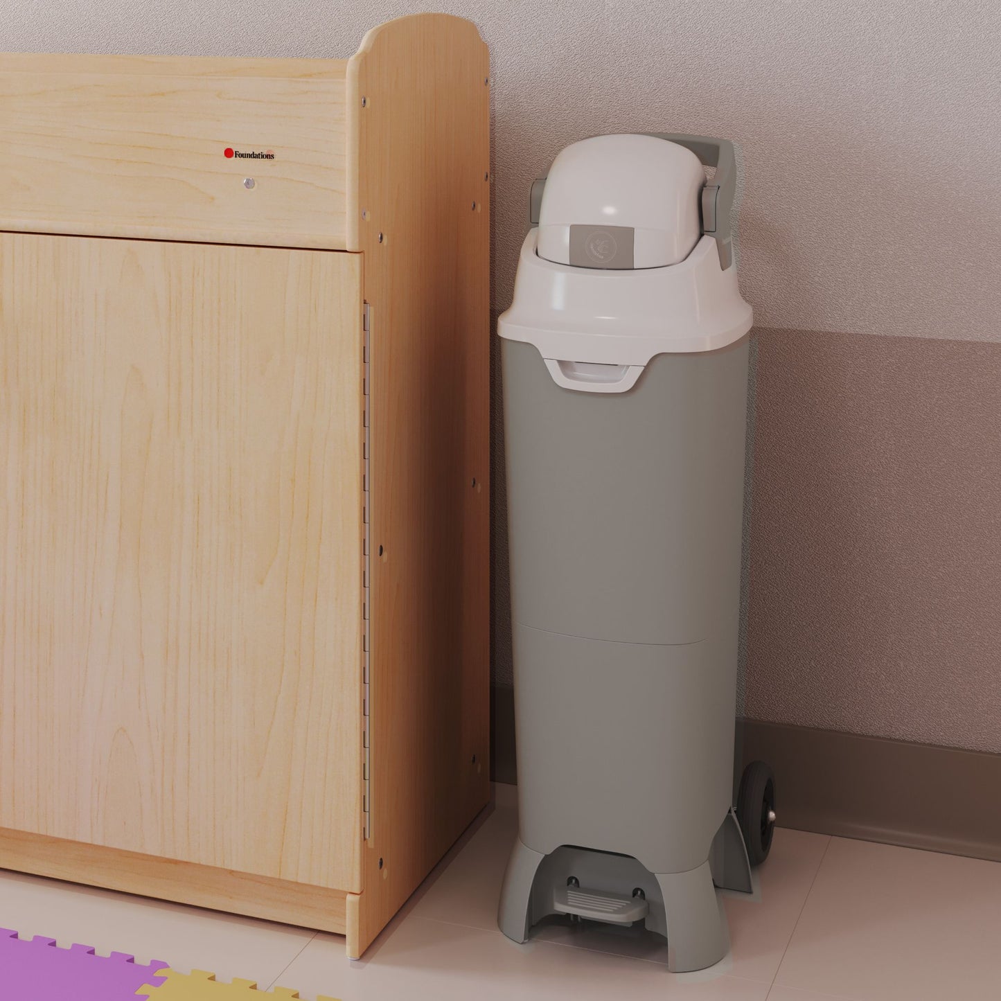 Foundations - Premium Hands - Free Tall Diaper Pail w/ Wheels (FOU - 9623057) - SchoolOutlet