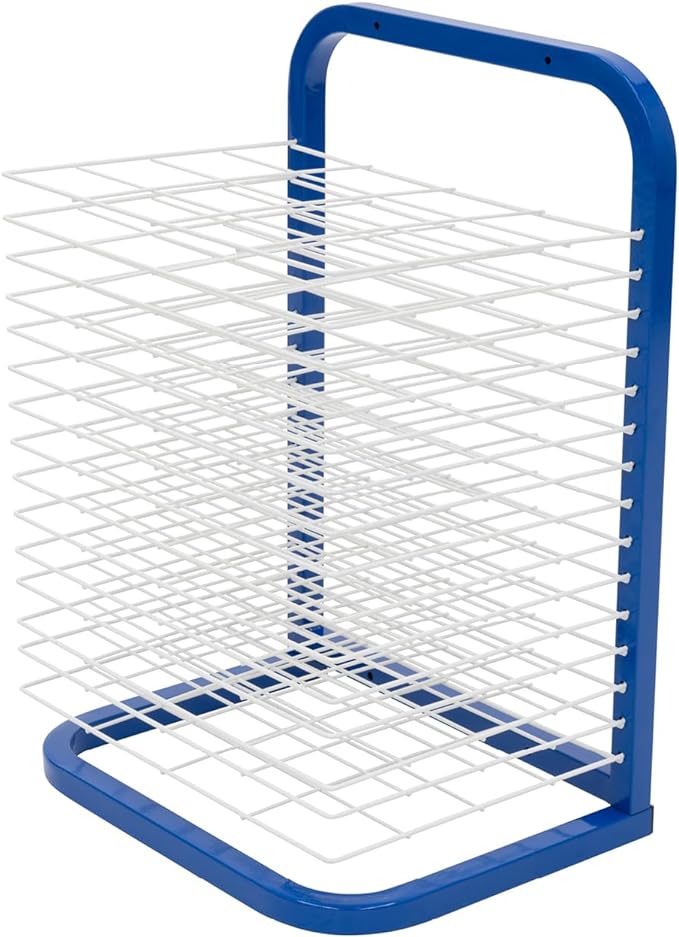 Fuerza Table Top or Wall Mount 15 - Shelf Art Drying Rack for Classrooms or Art Studios - SchoolOutlet