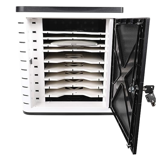 Fuerza 10 Device USB Charging Storage Cabinet for iPads, Chromebooks and Laptops Up to 11 " Screen Size - SchoolOutlet