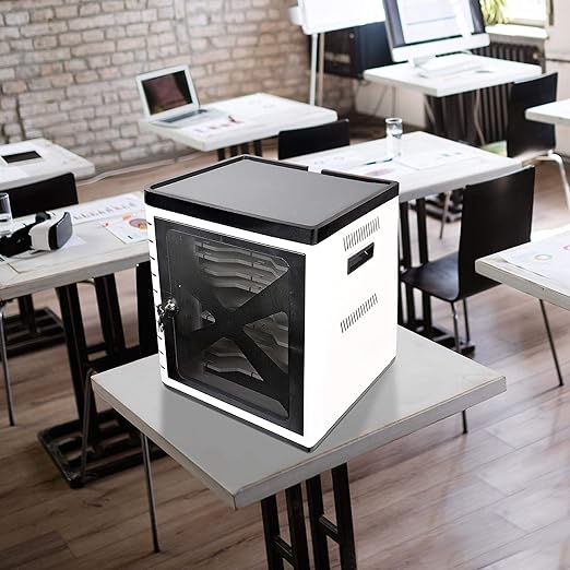 Fuerza 10 Device USB Charging Storage Cabinet for iPads, Chromebooks and Laptops Up to 11 " Screen Size - SchoolOutlet