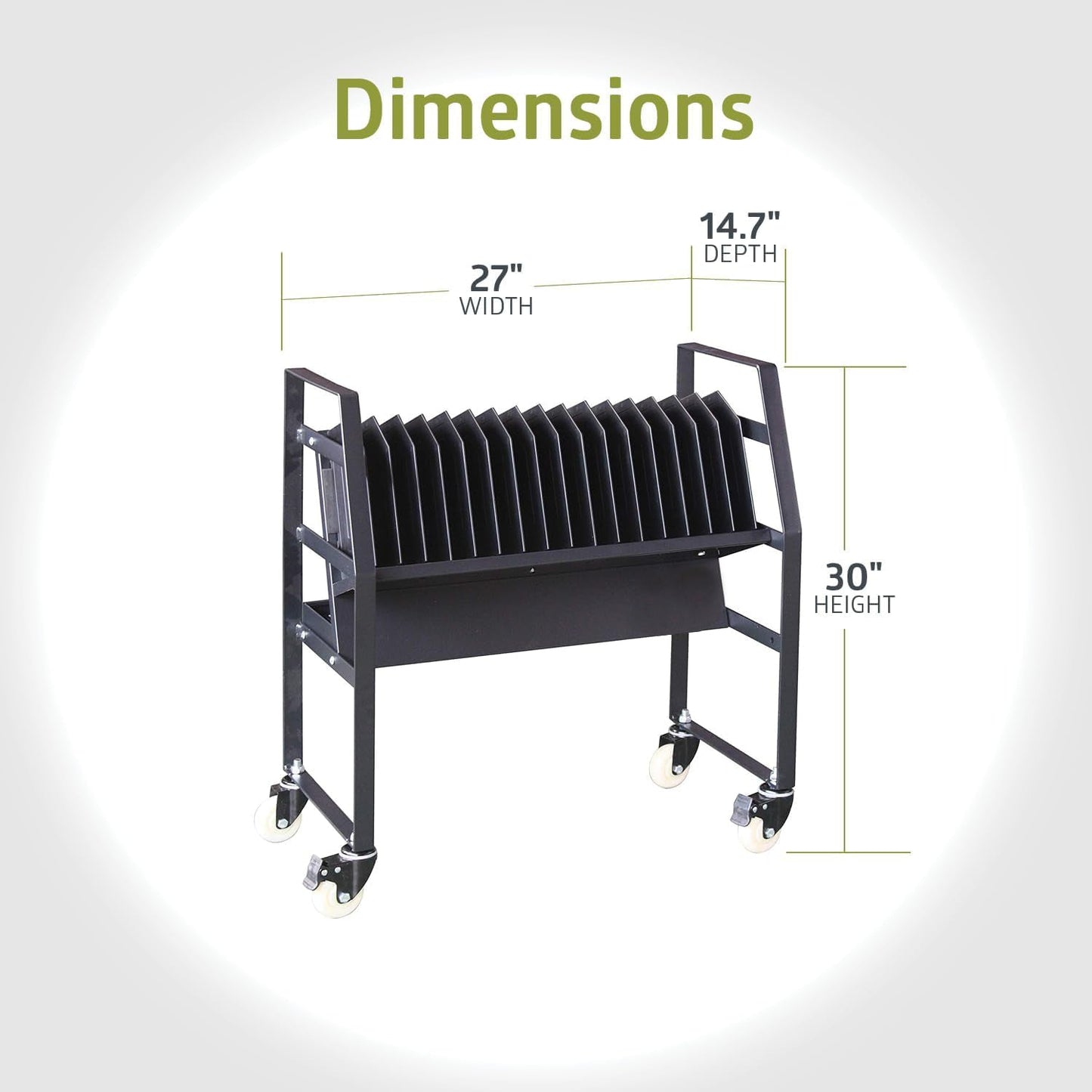 Fuerza 16 Device Mobile Open Charging Cart for iPads,Chromebooks & Laptop Computers, Compatible with Any Screen Size - SchoolOutlet