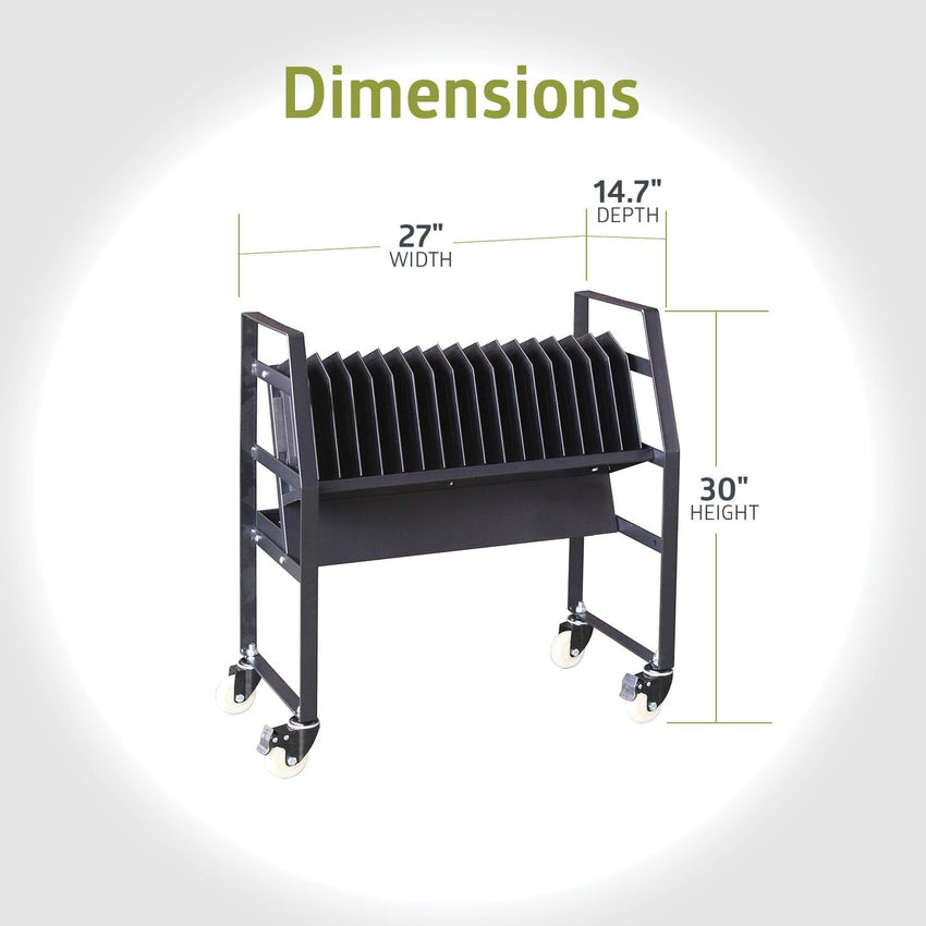 Fuerza 16 Device Mobile Open Charging Cart for iPads,Chromebooks & Laptop Computers, Compatible with Any Screen Size - SchoolOutlet