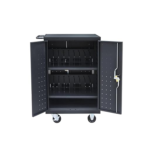 Fuerza 20 Device Mobile Charging and Storage Cart for iPads, Chromebooks and Laptop Computers, Up To 17 " Screen Size - SchoolOutlet
