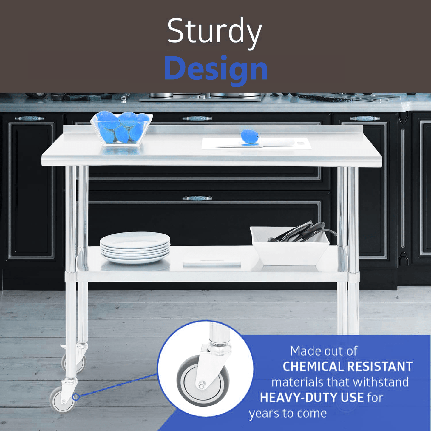 Fuerza 4" Work Table Casters with Locking Brakes (Set of 4) FZA - CT861 - SchoolOutlet