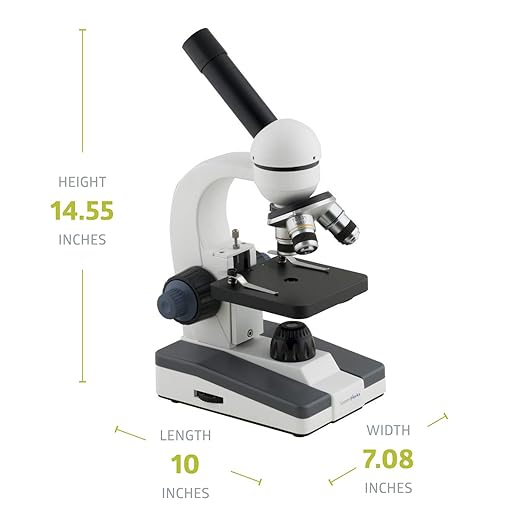 Fuerza Beginner Metal Compound Monocular Optical Glass Microscope Set - SchoolOutlet