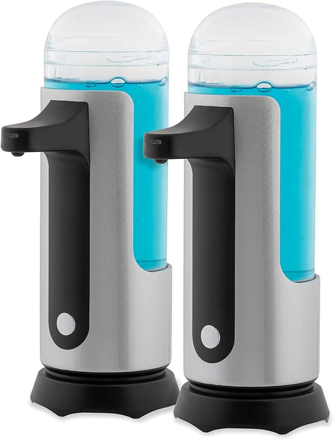 Fuerza 10oz Premium Touchless Battery Operated Soap and Sanitizer Dispenser (Pack of 2) - SchoolOutlet