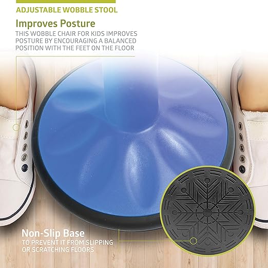 Fuerza Wobble Stool Height - Adjustable from 16.5" - 24" Active Flexible Seating Chair for Kids and Adults - SchoolOutlet