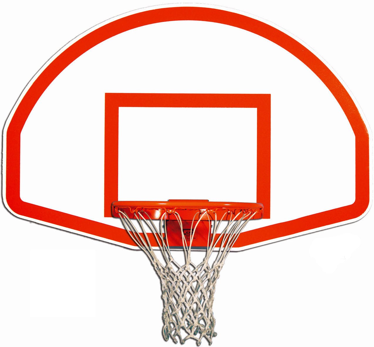 Gared Performance Sports Systems Rust - Resistant Fan - Shape Aluminum Basketball Backboard with Orange Target (GPS - 1750B) - SchoolOutlet