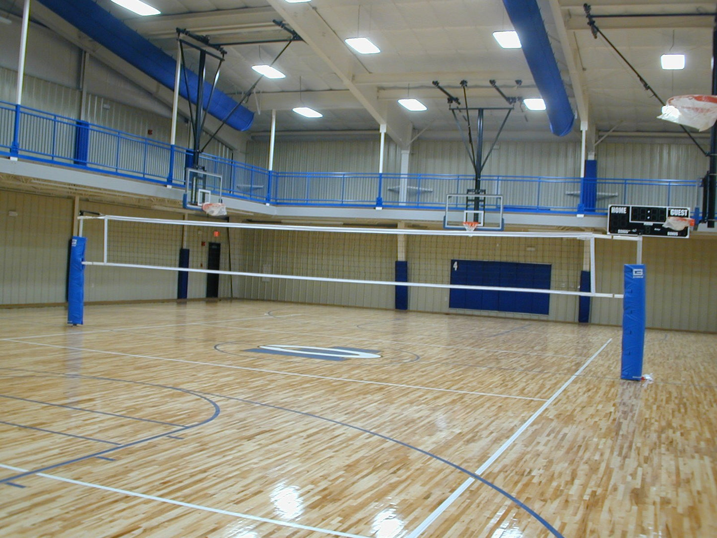 Gared Performance Sports Systems Rallyline 3.5" OD Scholastic Telescopic One - Court Volleyball System, Less Floor Sleeves (GPS - 6105) - SchoolOutlet