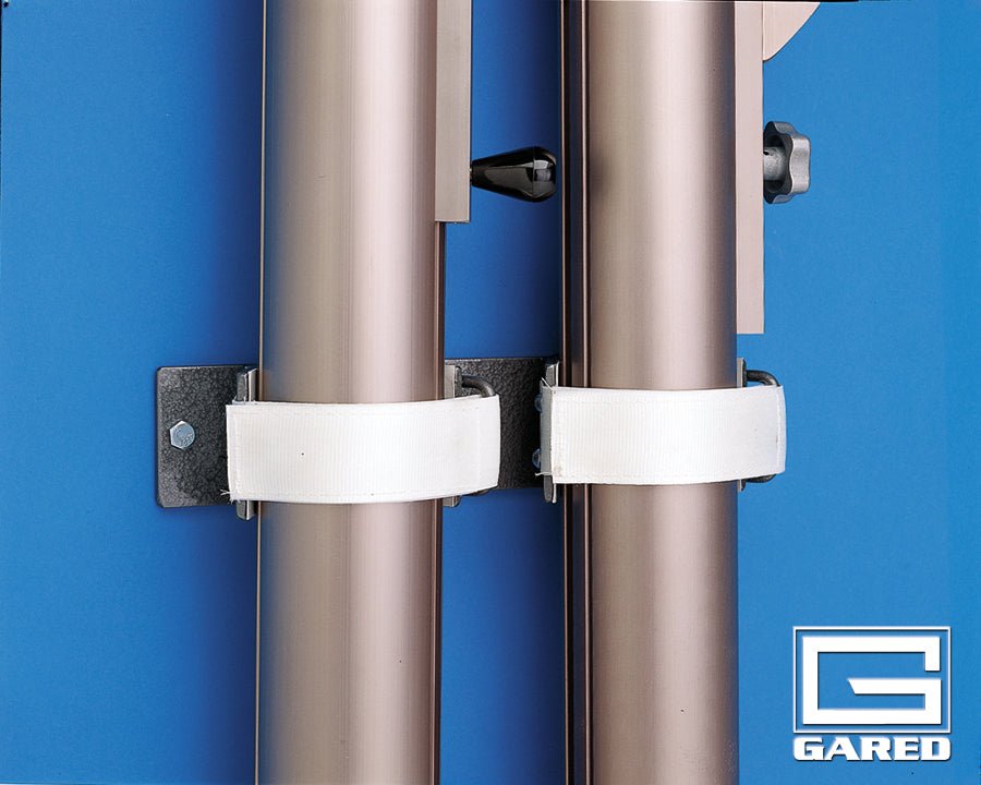 Gared Performance Sports Systems Vertical Volleyball Upright Storage Bracket, Wall - Mount (GPS - 6291) - SchoolOutlet