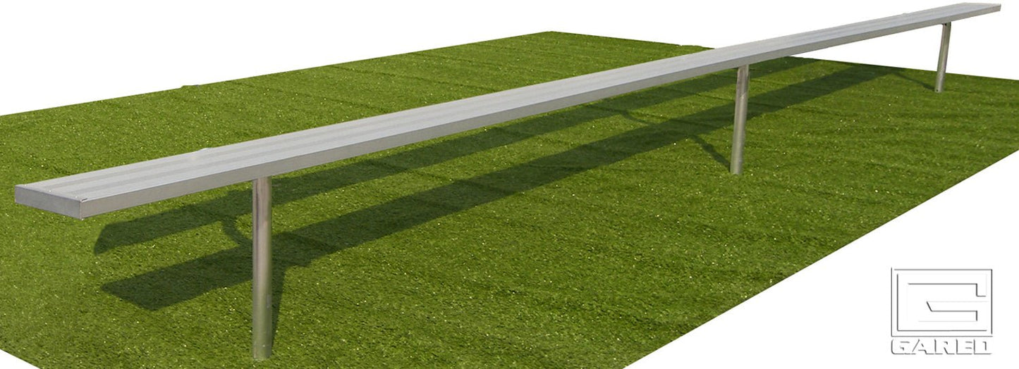 Gared Spectator Inground Bench, 7' 6" Aluminum with Steel Frame (GPS - BE08IG) - SchoolOutlet