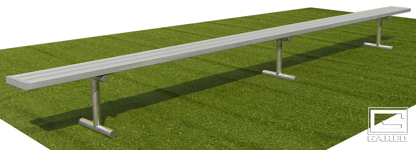 Gared Spectator Portable Bench, 27' Aluminum with Steel Frame (GPS - BE27PT) - SchoolOutlet