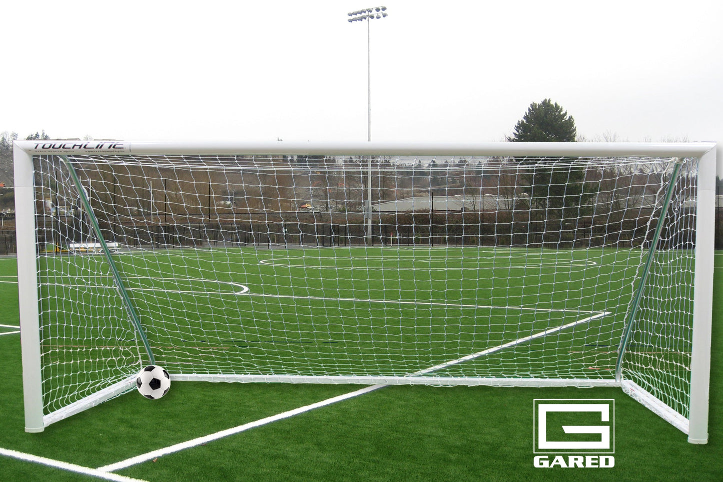 Gared Touchline Striker Portable Soccer Goal, 8' x 24' Aluminum Round Frame (GPS - SGRD824SPT) - SchoolOutlet