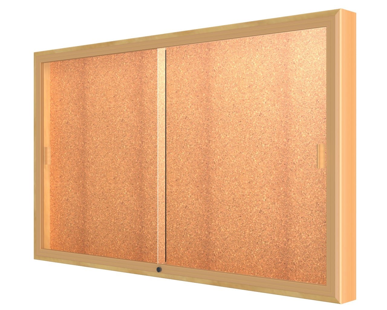 Ghent Legacy Bulletin Board Wall Display Case, Cork Back, Champagne Aluminum Frame, 36"H x 60"W x 4"D (GHE - 88 - 3660CK - GD) - SchoolOutlet