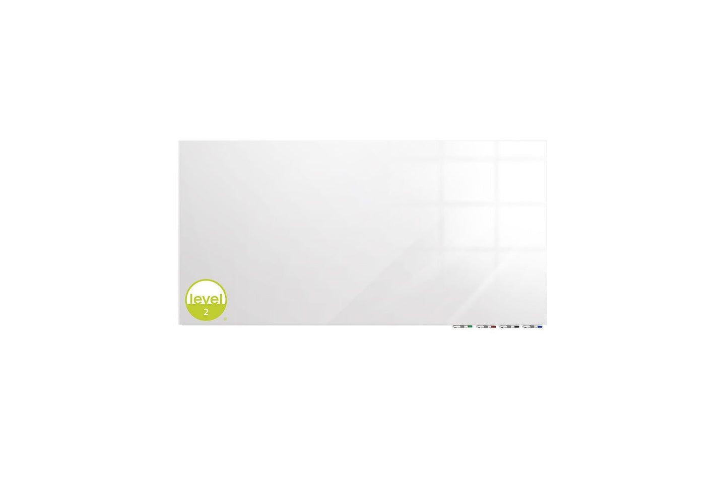 Ghent Aria Low Profile Glassboard, Non - Magnetic, 2'H x 3'W, Horizontal, White (GHE - ARIASN23WH) - SchoolOutlet