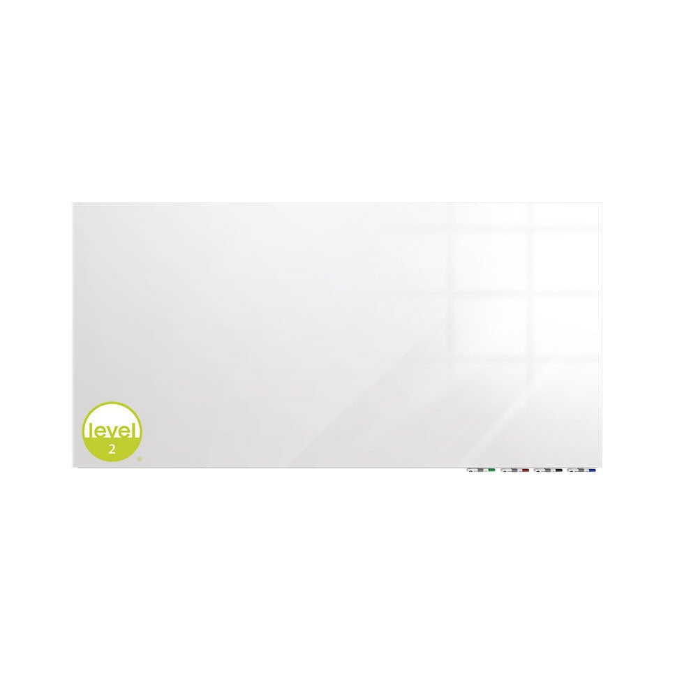 Ghent Aria Low Profile Glassboard, Non - Magnetic, 4'H x 6'W, Horizontal, White (GHE - ARIASN46WH) - SchoolOutlet