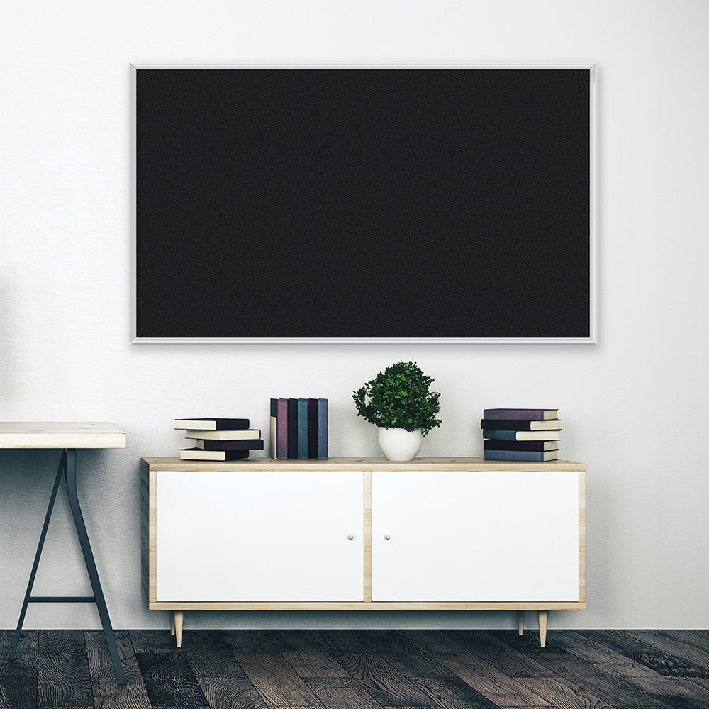Ghent Fabric Bulletin Board, Satin Aluminum Frame, 3'H x 4'W (GHE - AT34FXX) - SchoolOutlet