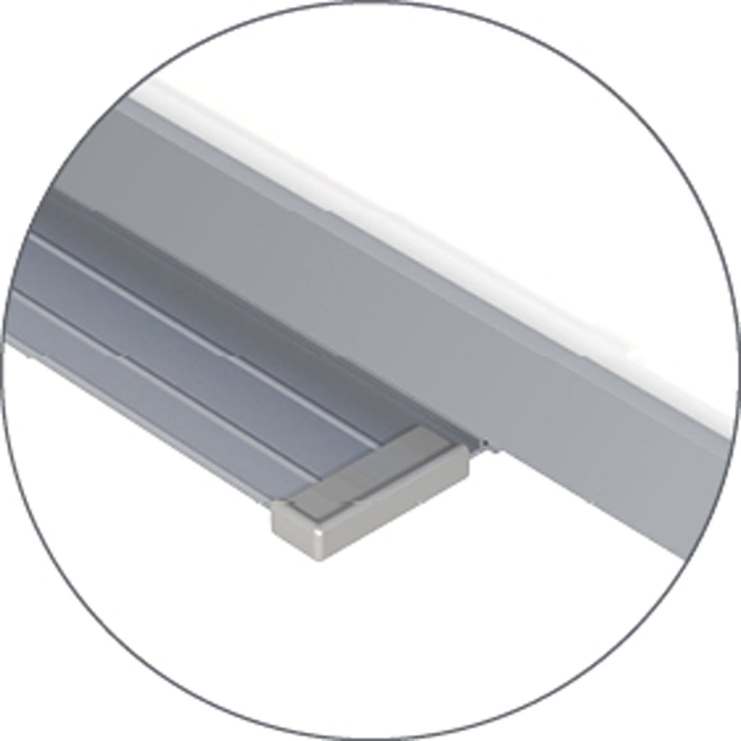 Ghent 2"x2" Grid Whiteboard with Aluminum Frame, Magnetic, 2'H x 3'W (GHE - GRPM322G - 23) - SchoolOutlet
