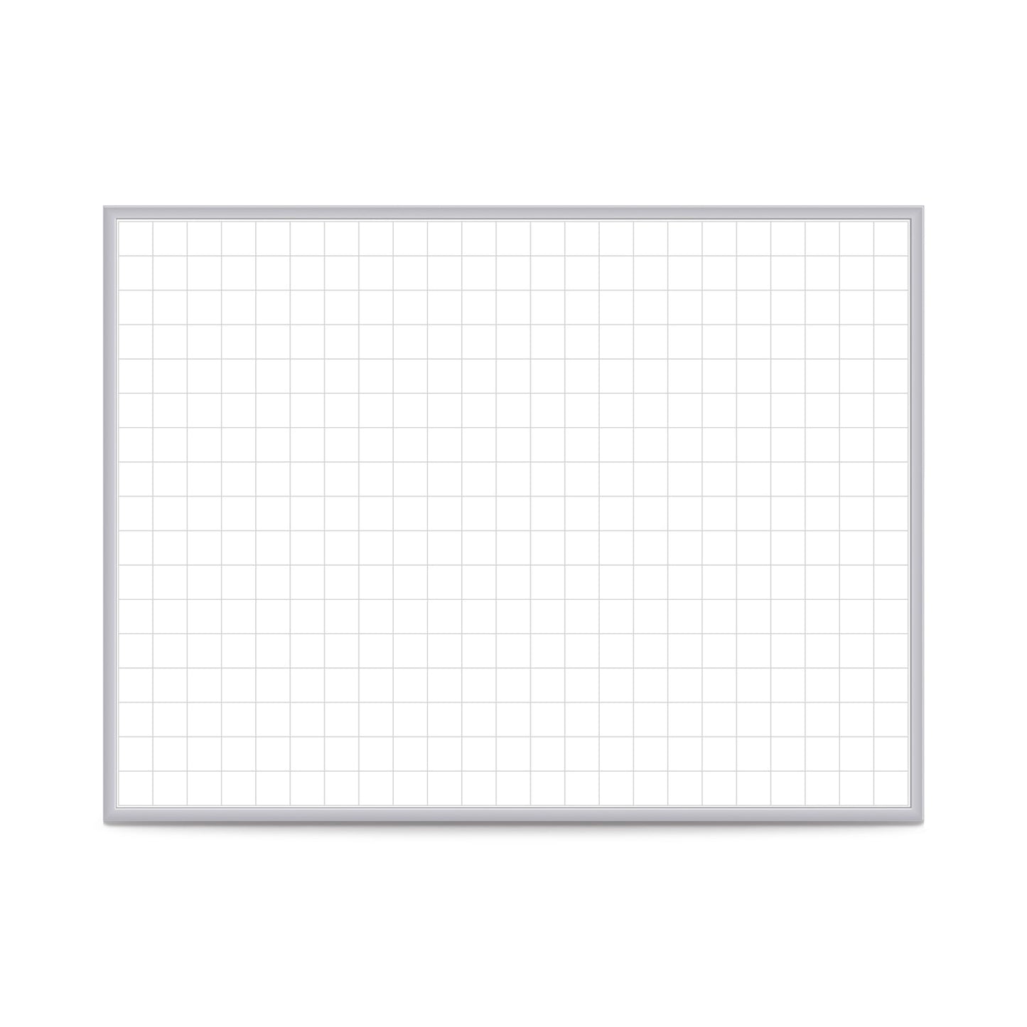Ghent 2"x2" Grid Whiteboard with Aluminum Frame, Magnetic, 2'H x 3'W (GHE - GRPM322G - 23) - SchoolOutlet