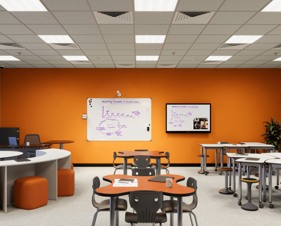 Ghent Aria Connect Glassboard and Board Image Capture Camera, Non - Magnetic, 4'H x 8'W Horizontal, White (GHE - TCARIASN48WH) - SchoolOutlet