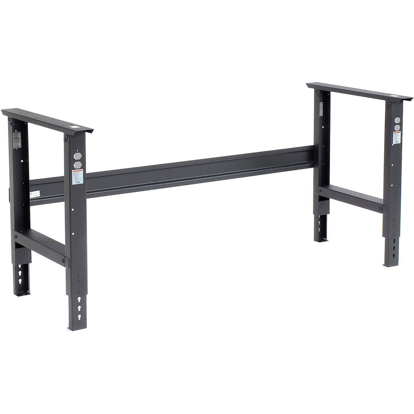 Global Industrial Adjustable Height Workbench, 72"W x 30"D, Shop Top Safety Edge, Black (GLB - 183985BK) - SchoolOutlet
