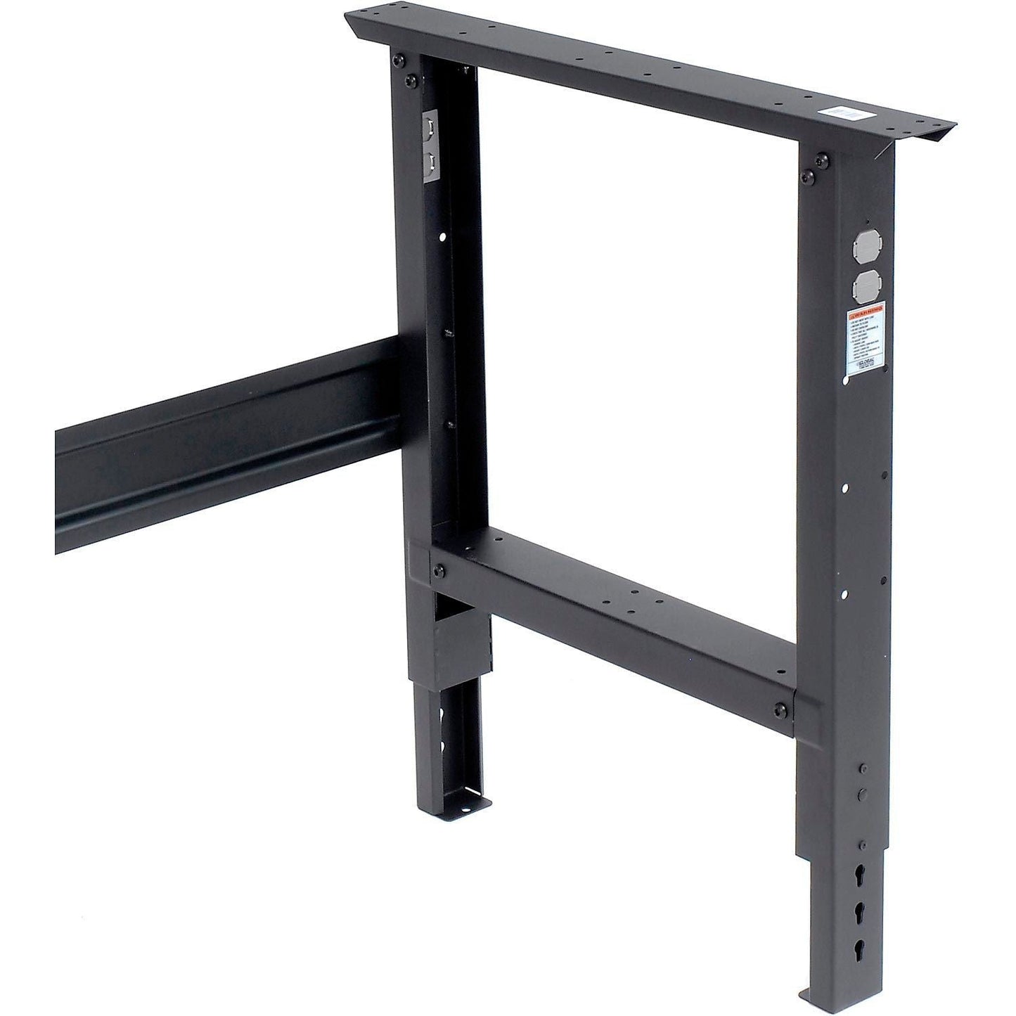 Global Industrial Adjustable Height Workbench, 60 x 30", Maple Safety Edge, Black (GLB - 183987BK) - SchoolOutlet