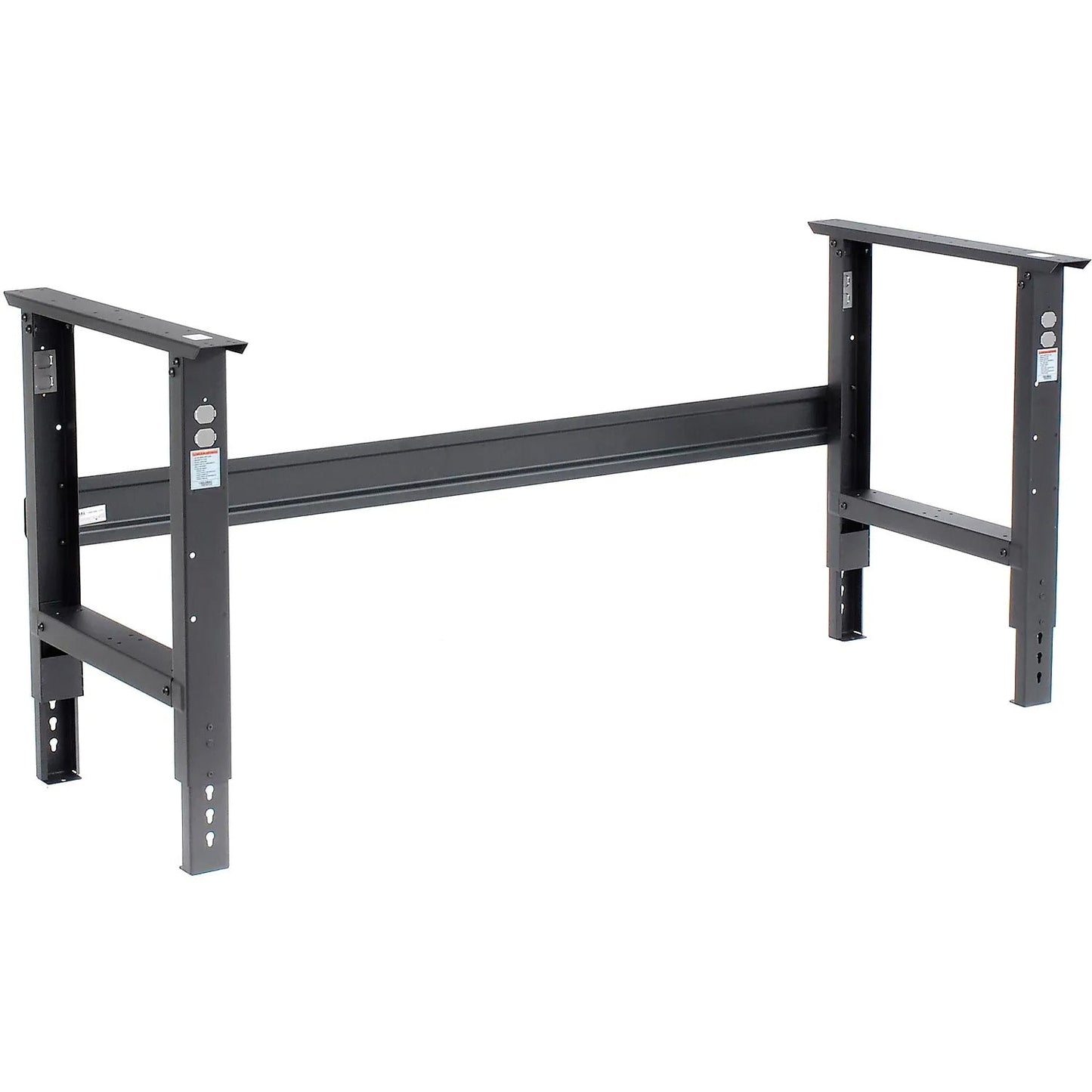 Global Industrial 72 x 36 Adjustable Height Workbench C - Channel Leg - Laminate Safety Edge Black (GLB - 183992BK) - SchoolOutlet
