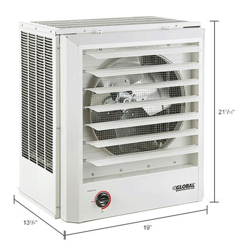 Global Industrial Unit Heater, Horizontal or Vertical Downflow, 15KW, 480V, 3 Phase (GLB - 246134) - SchoolOutlet