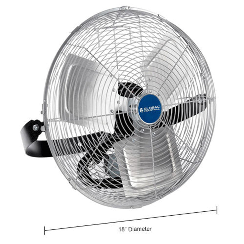 Global Industrial 18" Industrial Workstation Fan, 4,600 CFM, 1/3 HP (GLB - 294493) - SchoolOutlet