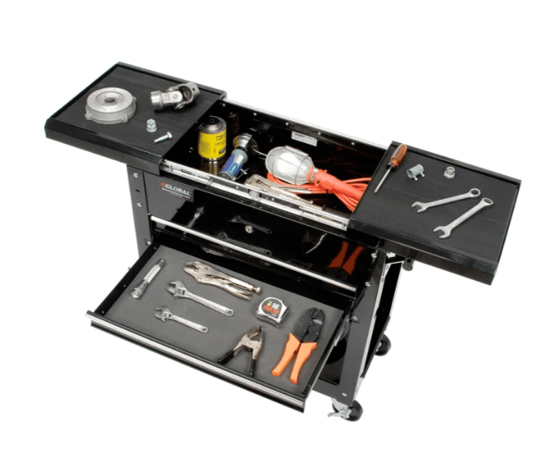 Global Industrial 27"W 2 - Drawer Tool Cart With Sliding Top (GLB - 53415) - SchoolOutlet