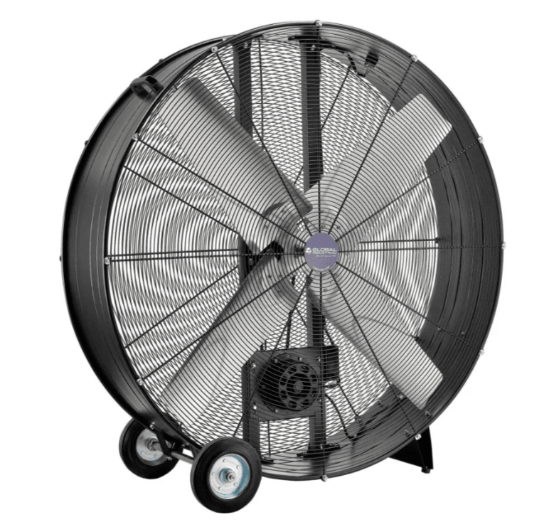 Global Industrial 48" Portable Drum Blower Fan, 19500 CFM, 1 - 1/2 HP, 1 Phase (GLB - 600555) - SchoolOutlet