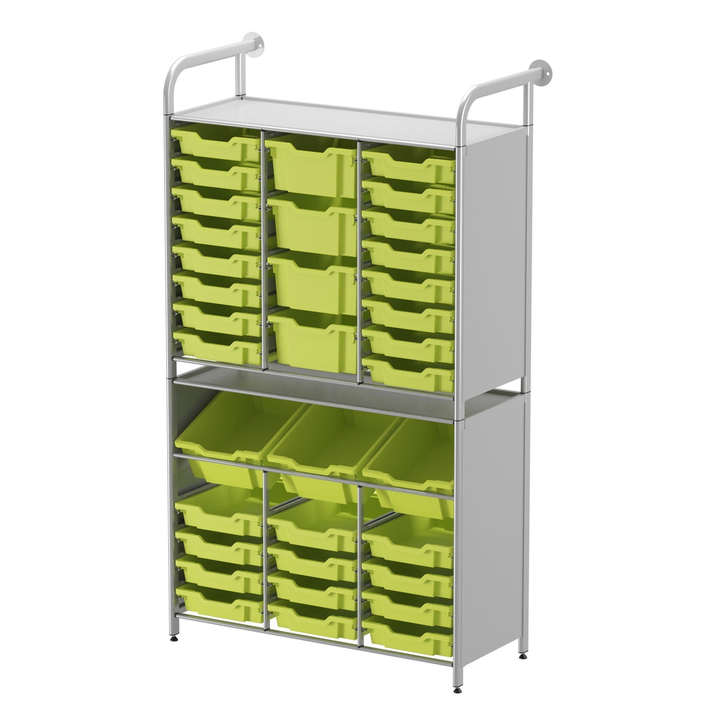 Gratnells Callero Custom Tall Maker - Tall Starter Unit 28 Shallow, 3 Deep Tilting and 4 Deep Trays (GRA - CSTA342144) - SchoolOutlet