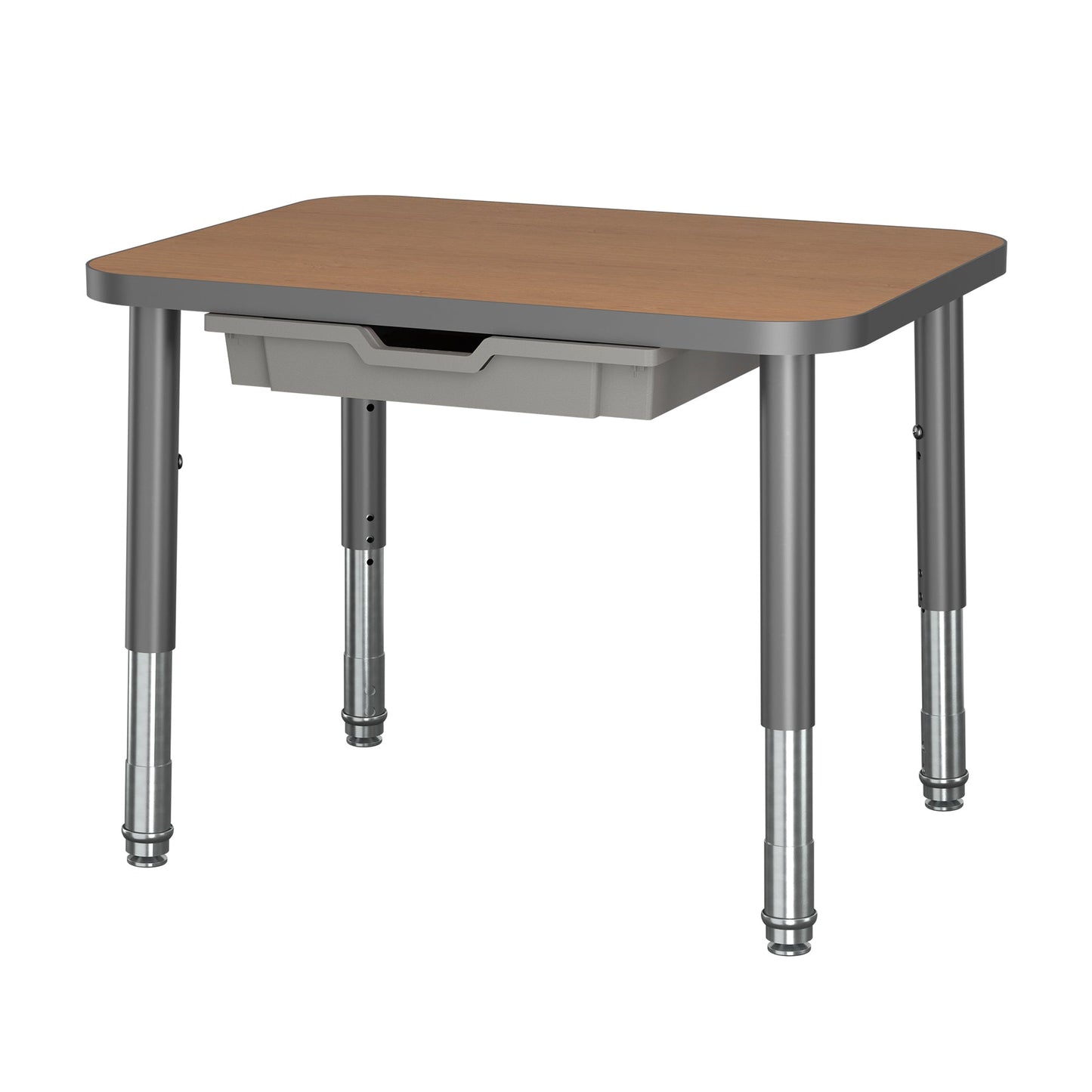 Gratnells Wide shallow tote 3" without moulded stops in Silver (27)Pack of 8 (GRA - WN0127P8) - SchoolOutlet