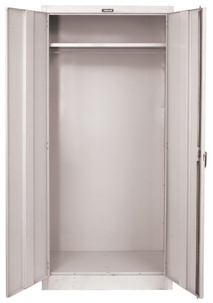 Hallowell 800 Series Industrial Grade Steel Cabinet, Wardrobe Configuration MedSafe Antimicrobial Double Door 36"W x 18"D x 78"H (HAL - 835W18AM) - SchoolOutlet