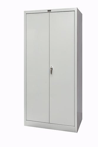 Hallowell 800 Series Industrial Grade Steel Cabinet, Wardrobe Configuration MedSafe Antimicrobial Double Door 36"W x 18"D x 78"H (HAL - 835W18AM) - SchoolOutlet