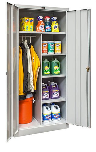 Hallowell 800 Series Industrial Grade Steel Cabinet, Combination Configuration MedSafe Antimicrobial Double Door 36"C x 18"D x 78"H (HAL - 855C18AM) - SchoolOutlet