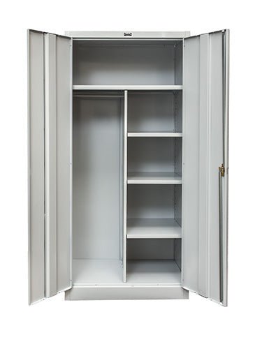 Hallowell 800 Series Industrial Grade Steel Cabinet, Combination Configuration MedSafe Antimicrobial Double Door 36"C x 18"D x 78"H (HAL - 855C18AM) - SchoolOutlet