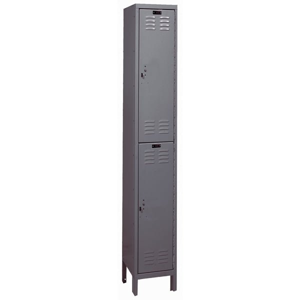 Hallowell ValueMax Metal Locker: Premium Wardrobe Double - Tier, 1 - Wide - 12"W x 15"D x 78"H (HAL - UH1258 - 2) - SchoolOutlet