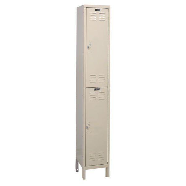 Hallowell ValueMax Metal Locker: Premium Wardrobe Double - Tier, 1 - Wide - 12"W x 15"D x 78"H (HAL - UH1258 - 2) - SchoolOutlet