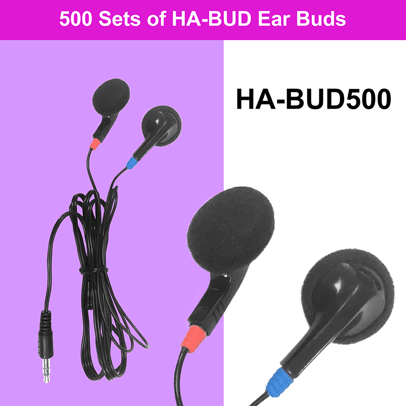 HamiltonBuhl Ear Bud Headphone - Pack 500 (HML - HA - BUD500) - SchoolOutlet