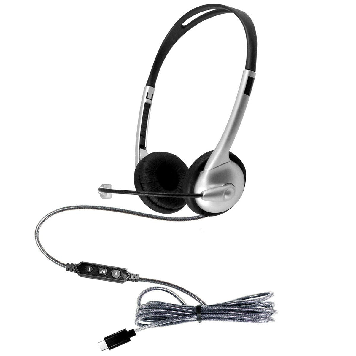 HamiltonBuhl MACH - 1 Multimedia USB Type - C Headset - Steel Reinforced Gooseneck Mic and In - Line Volume (HML - M1USBC) - SchoolOutlet
